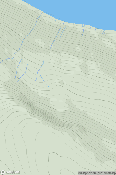 Thumbnail image for Boat How [Lake District C&W] [NY111136] showing contour plot for surrounding peak